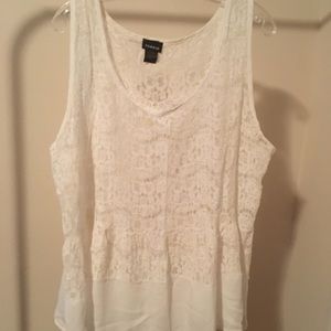 White Lace Tank Top - Torrid Plus Size